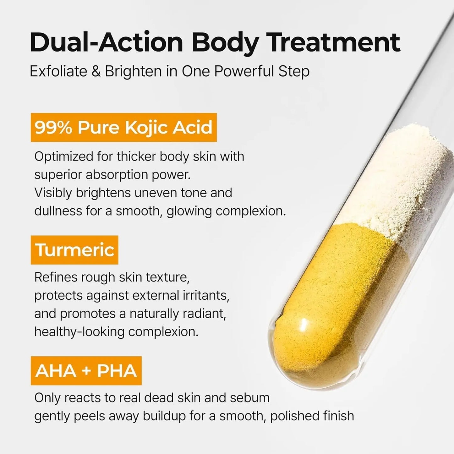 Dr.Melaxin Body & Face Peel Shot Duo Glow Rice Peeling Ampoule Kojic Acid & Turmeric spray visbiome
